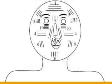 Mapa facial de arrugas